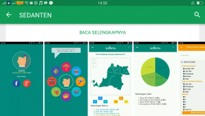 Tampilan aplikasi Sedanten yang menjadi juara pertama pada Apps Challenge yang diselenggarakan KPU Banten.