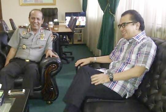 Tantowi Yahya saat bertemu Kapolda Banten Brigjen Pol Boy Rafli Amar