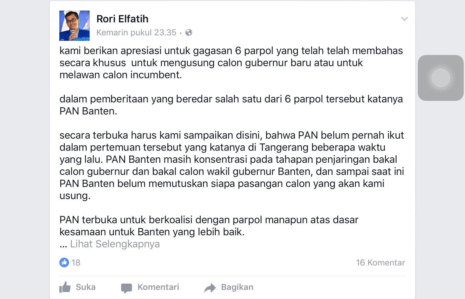 Ketua PAN Bantah Masuk Koalisi Enam Parpol