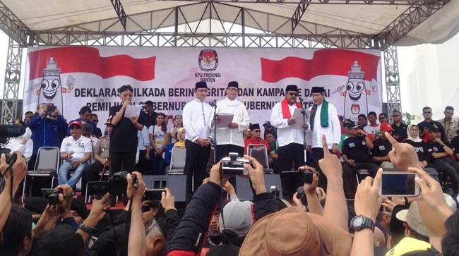 Begini Isi Deklarasi Berintegritas Pilgub Banten!