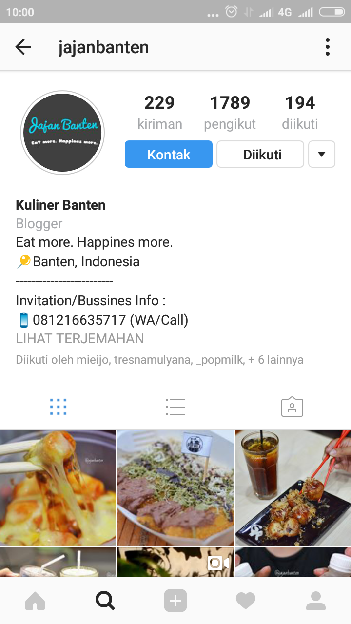 Cari Rekomendasi Jajanan Enak?  Akun Instagram Jajan Banten Solusinya
