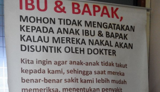 Orangtua Jangan Katakan ‘Kalau Nakal Disuntik Dokter’ ke Anak