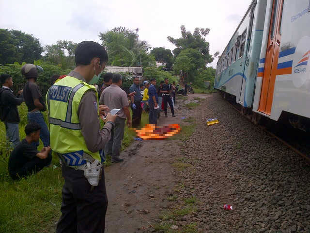Ditabrak Kereta di Cilegon, Pria Tanpa Identitas Tewas Mengenaskan