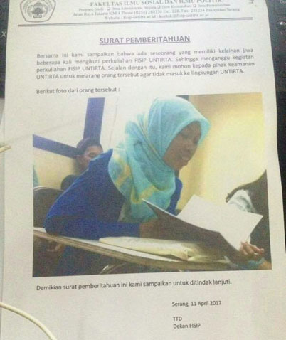 Diduga Alami Gangguan Jiwa, Perempuan Ini Ikuti Perkuliahan di Untirta