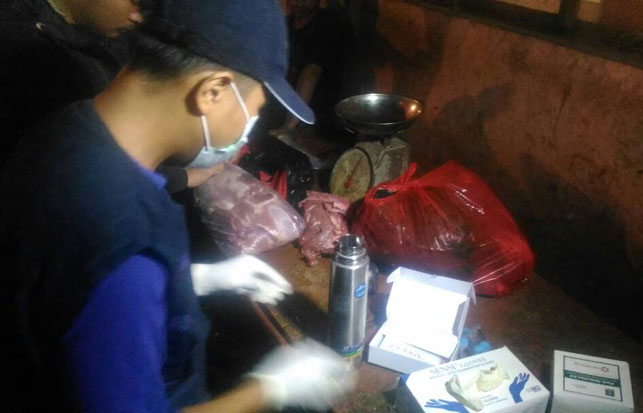 Satgas Pangan Bekuk Penjual Daging Sapi Oplosan Babi di Pasar Cilegon