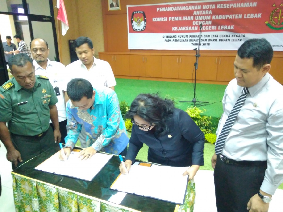 Sukseskan Pilkada, KPU Gandeng Kejaksaan Lebak
