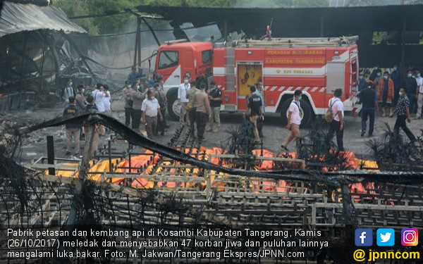 Detik-detik Ledakan Pertama di Pabrik Petasan Kosambi