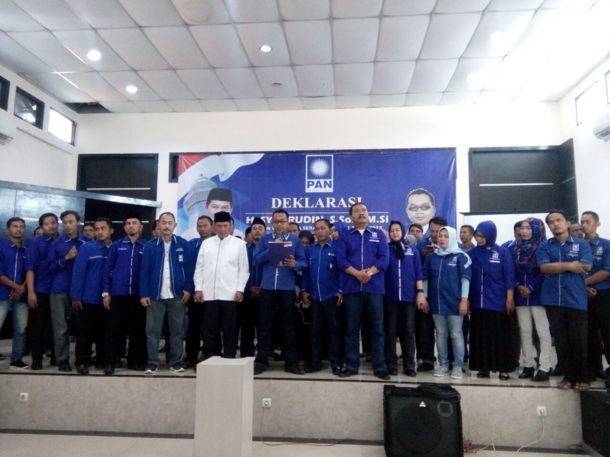PAN Kota Serang Deklarasikan Syafrudin sebagai Bakal Calon Walikota
