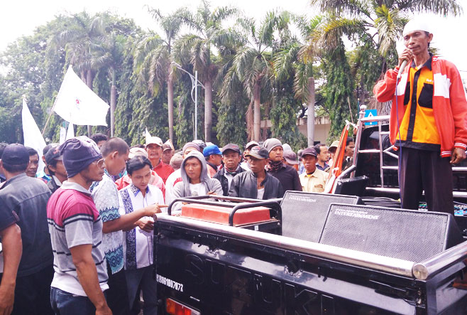 Sosialisasikan Hasil Kesepakatan, Opang di Cilegon Gelar Aksi Damai