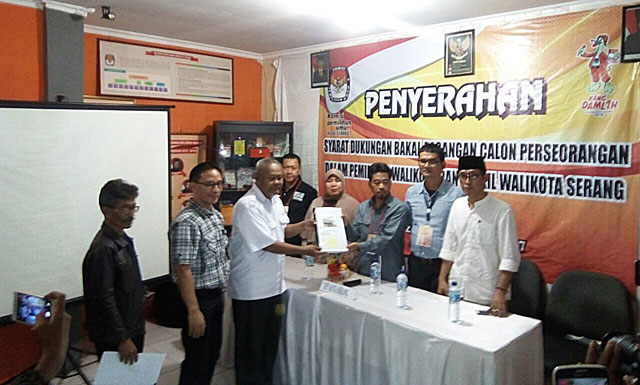 Pilkada Kota Serang 2018: Tiga Paslon Independen Sudah Serahkan Formulir Dukungan