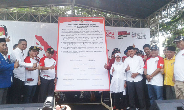 KPU Lebak Gelar Kampanye Damai di Alun-alun Rangkasbitung