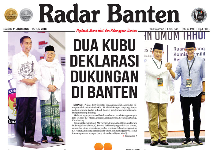 e-Paper Radar Banten 11 Agustus 2018