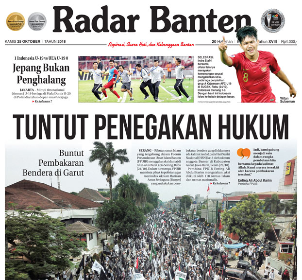 e-Paper Radar Banten, Kamis 25 Oktober 2018