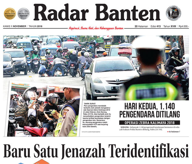 e-Paper Radar Banten, Kamis 1 November 2018