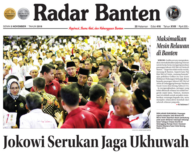 e-Paper Radar Banten, Senin 5 November 2018