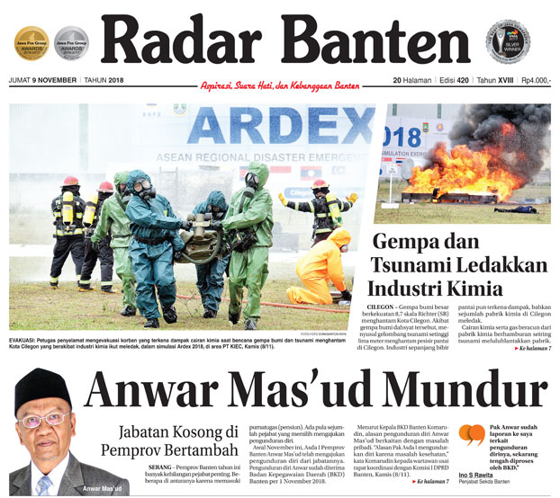 e-Paper Radar Banten, Jumat 9 November 2018