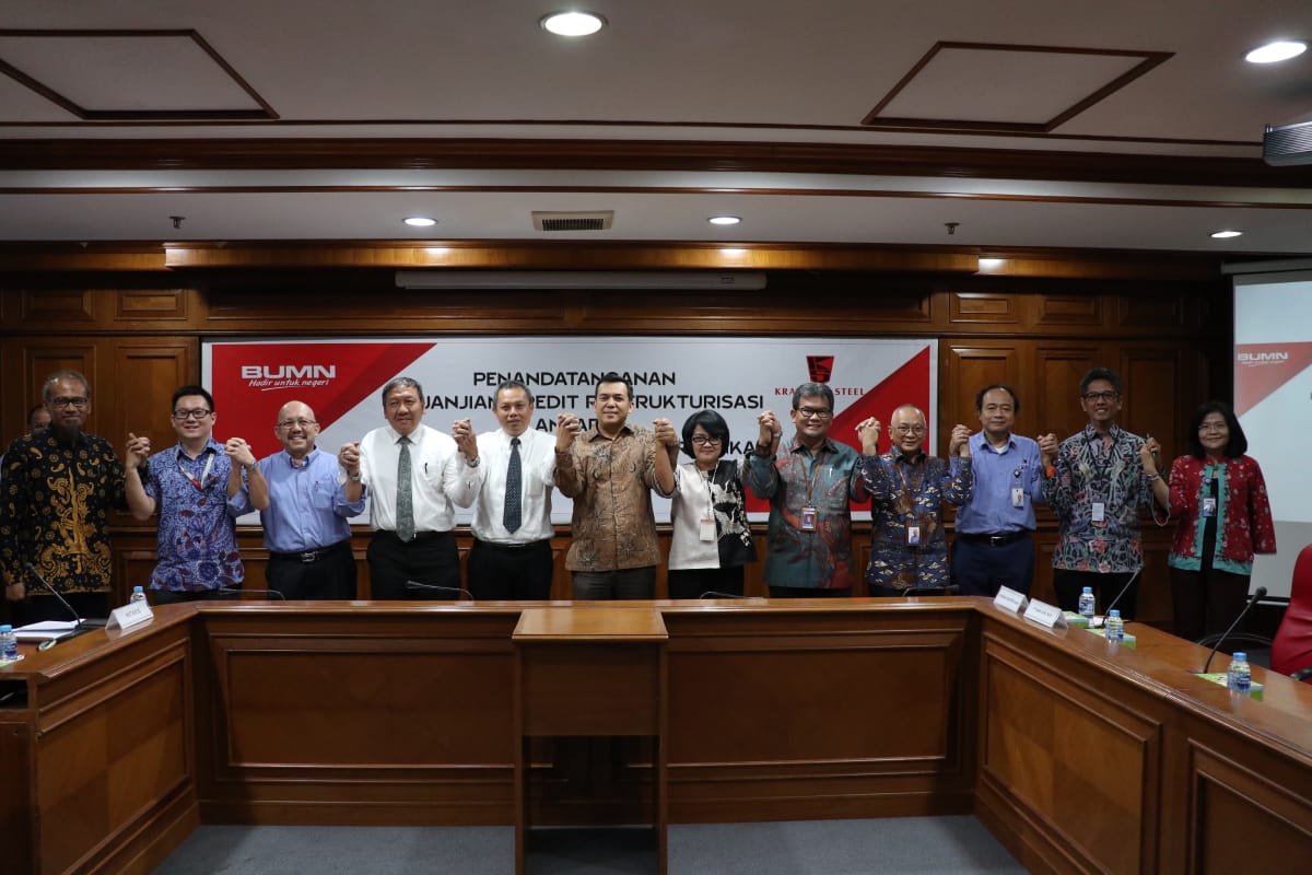 Krakatau Steel dan Perbankan Tandatangani Perjanjian Kredit Restrukturisasi