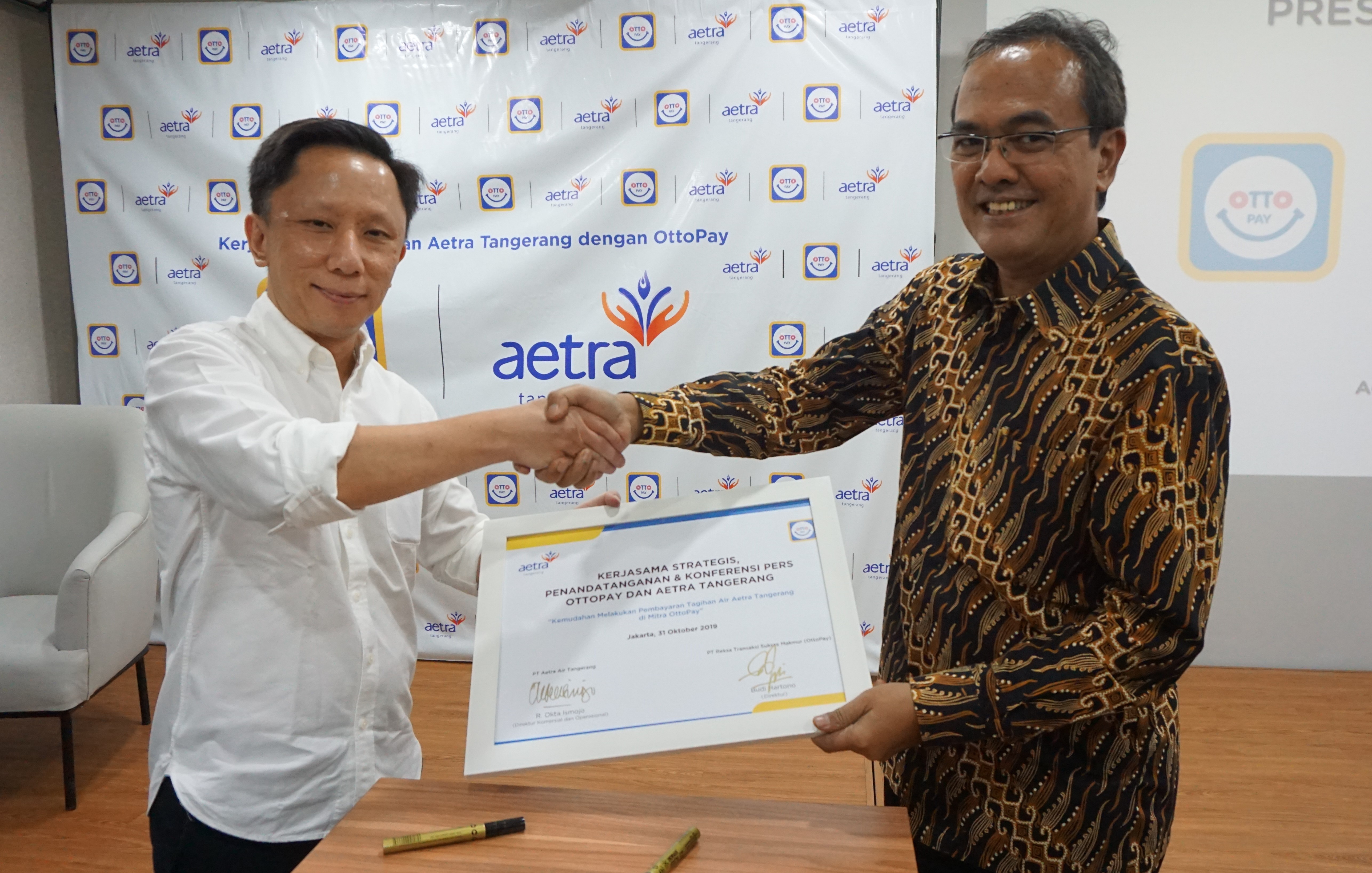 Permudah Bayar Tagihan, Aetra Tangerang Gandeng OttoPay