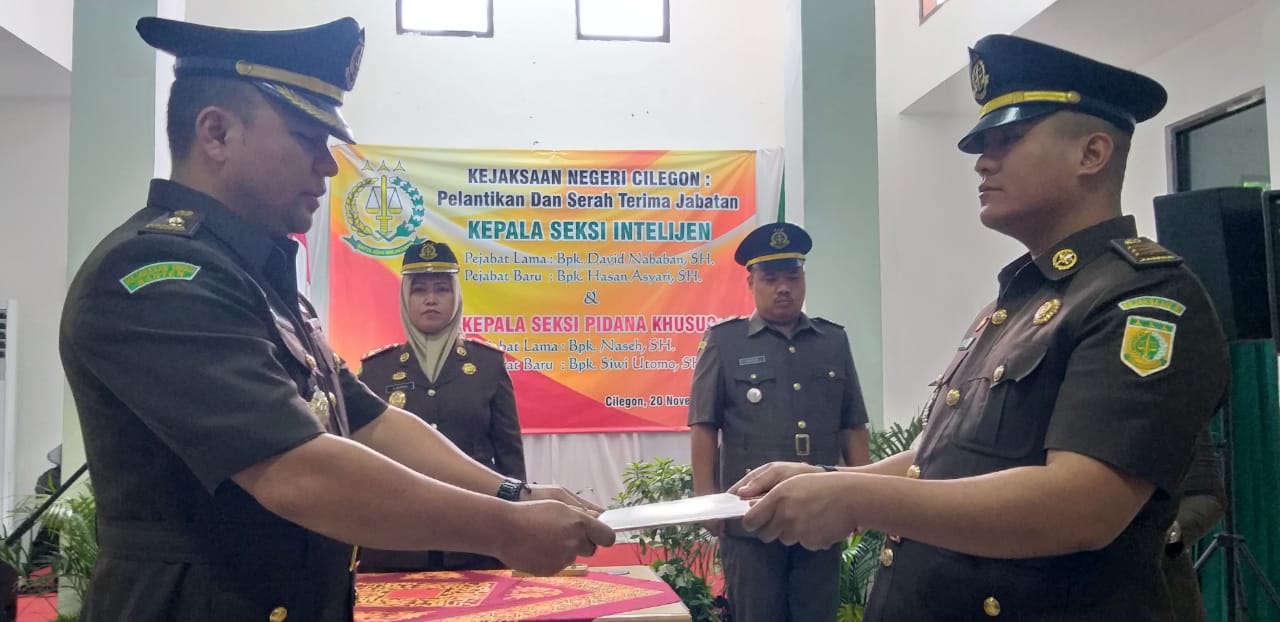 Dua Pejabat Tinggi Kejari Cilegon Dirotasi