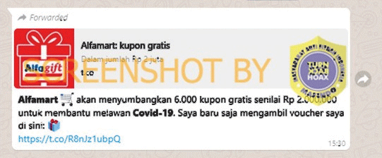 Cek Fakta: Kupon Gratis Alfamart Sebesar Rp2 Juta