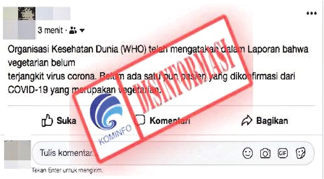 Cek Fakta: Laporan WHO, Vegetarian Tidak Terinfeksi Virus Corona
