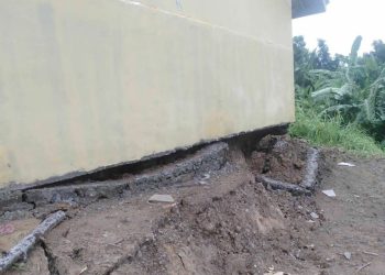 Pondasi Bangunan Huntap Rusak, Warga Kecewa