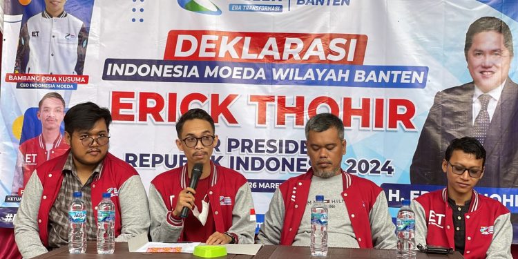 Relawan Indonesia Moeda Banten Dukung Erick Thohir Capres 2024