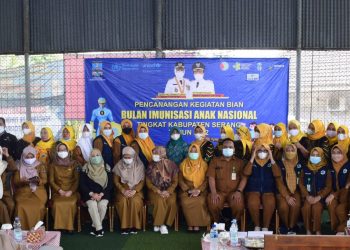 Bulan Imunisasi Anak Nasional Puskesmas Cikande Capai Target
