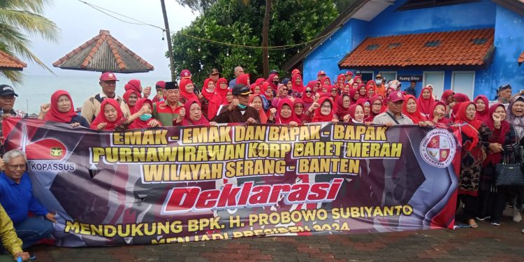 Purnawirawan Korps Baret Merah Deklarasi Prabowo Capres 2024