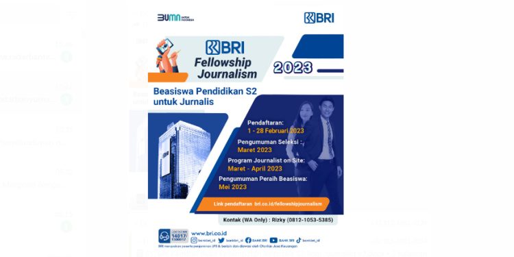 BRI Kembali Buka Kesempatan Beasiswa S2 Bagi Journalist