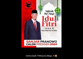 Ganjar Capres PDIP, Kader Sebut Sebagai THR dari Megawati