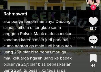 Ngaku Diperas Polisi, Pemilik Akun Tiktok Dicari