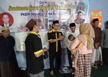 Kolaborasi Bantenologi dan PKBM Insan Utama Mandiri Santuni Ratusan Yatim dan Guru Ngaji