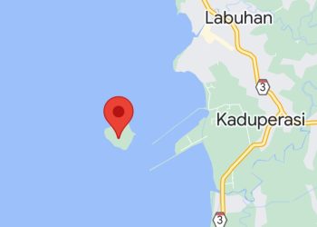 Pulau Popole di Labuan Terbakar