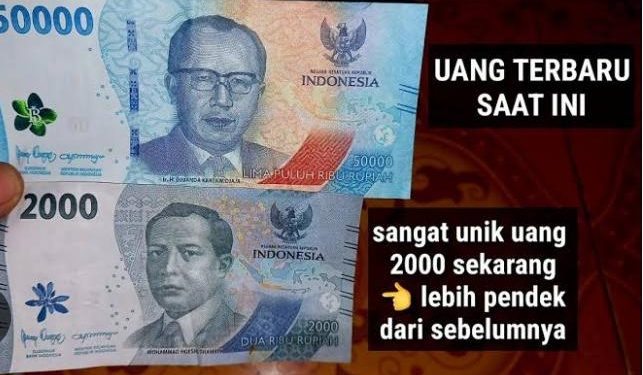 Warganet Keluhkan Warna Uang Rp2.000 Baru Mirip Rp50.000