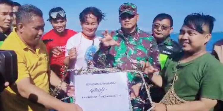 Pulihkan Ekosistem Laut, Pangdam Siliwangi Tanam Indukan Karang di Pulau Liwungan
