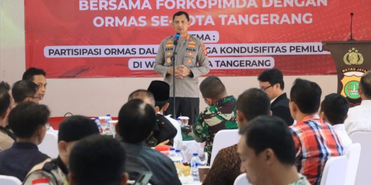 Jelang Pemilu, Polres Metro Tangerang Kota Kumpulkan Ormas se-Kota Tangerang