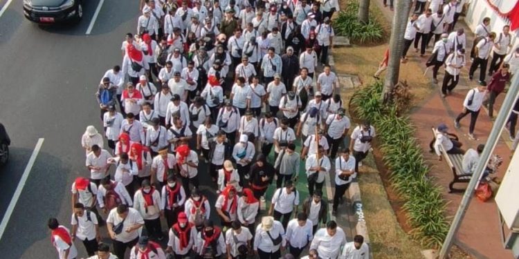 660 Honorer Cilegon Ikut Demo Besar-besaran di Jakarta