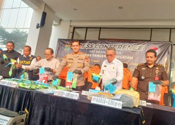 Polres Tangsel dan Bea Cukai Gagalkan Penyelundupan 25 Kg Sabu, 4.400 Butir Ekstasi, dan 3,751 Kg Ganja