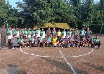 Kodim 0602/Serang Gelar Pertandingan Eksebisi Mini Soccer Melawan Radar Banten Grup