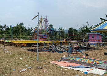 Polsek Padarincang Lakukan Pemeriksaan Dugaan Pembakaran Pasar Malam