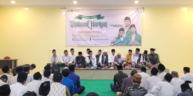 Gerakan Pemuda Ansor Banten Ikut Baca 1 Miliar Solawat Nariyah di Hari Santri 2023