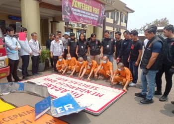 Polres Serang Tangkap Sindikat Pencuri Markah Jalan Tol