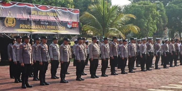 Jelang Pemilu 2024, Ratusan Personel Polres Lebak Disiagakan