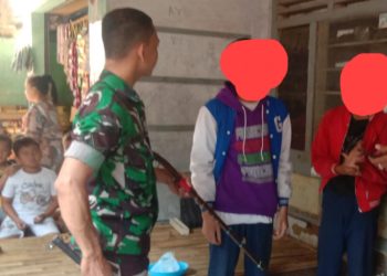 Mau Tawuran, Dua Pelajar SMP Asal Kragilan Diamankan Babinsa