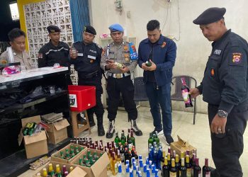 Gelar Operasi Pekat, Polresta Serang Kota Amankan Ratusan Botol Miras