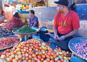 Harga Cabai Oranye di Pasar Rangkasbitung Masih Yang Termahal