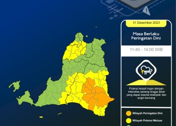 Malam Tahun Baru, BMKG Prediksi Akan Turun Hujan Lebat di Banten