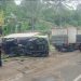 Truk Boks Terguling di Jalan AMD Lintas Timur Pandeglang