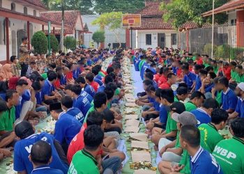 Wujud Rasa Syukur, Warga Binaan Lapas Rangkasbitung, Gelar Tradisi Liwetan Bersama